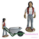 Schleich Tallityöntekijä nainen ja kottikärryt - Second Hand