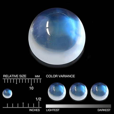moonstone  / sinisellä sävyllä 3,5mm