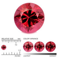 Rubiini  briljantti 3,5mm