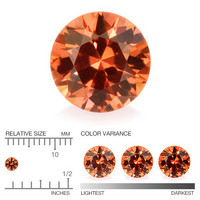 Malaia oranssi granaatti 3mm VVS