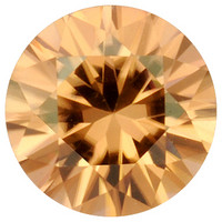 Sri Lankan  zirconi 4mm / VVS, konjakin ruskea