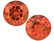 Kirkas oranssi Andesiini jalokivipari 5,6mm