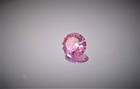 luonnon Zircon 9mm pinkki briljanttii, kuvallisella laatutodistuksella