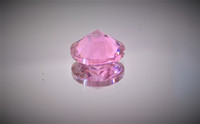 luonnon Zircon 9mm pinkki briljanttii, kuvallisella laatutodistuksella