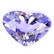 safiiri sydän , vaalea violetti  kuvallisella aitoustodistuksella
