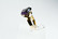 Vintage 14ct kultasormus ISOlla 14mm safiirilla ( synt.)