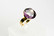 Vintage 14ct kultasormus ISOlla 14mm safiirilla ( synt.)