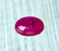 9ct ovaali rubiini, kuvallisella GRA aitoustodistuksella
