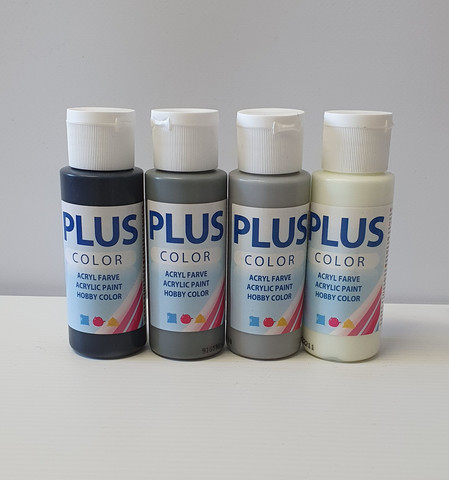 Plus Color- askartelumaali, harmaansävyiset