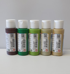 Plus Color- askartelumaali, vihertävänbeigensävyiset