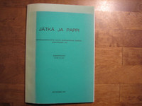 Jätkä ja pappi, synodaalikirjoitus Oulun hiippakunnan piispainkokoukseen 1973, Aimo Ajo