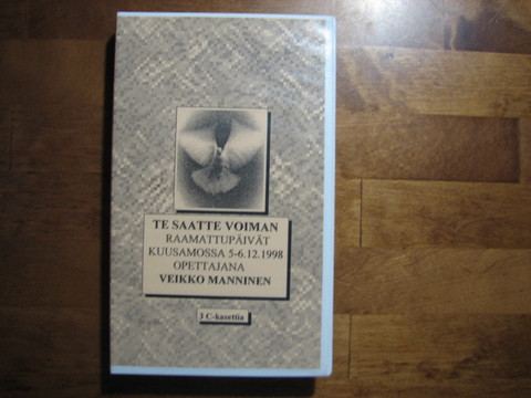 Te saatte voiman, raamattupäivät Kuusamossa 5.-6.12.1998, Veikko Manninen, 3 c-kasettia kotelossa
