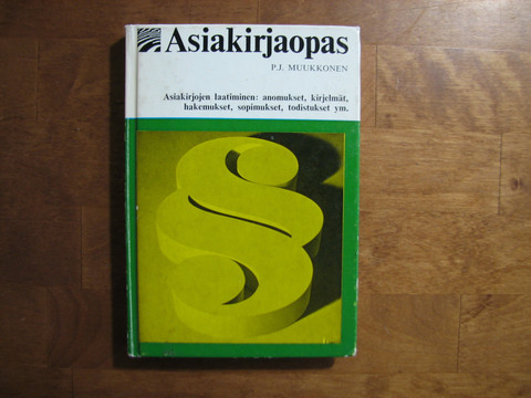 Asiakirjaopas, P.J. Muukkonen