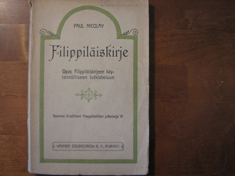 Filippiläiskirje, Paul Nicolay