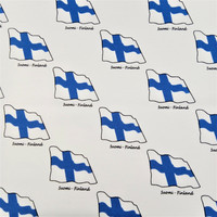 Suomen lippu trikoopala 52 x 54 cm