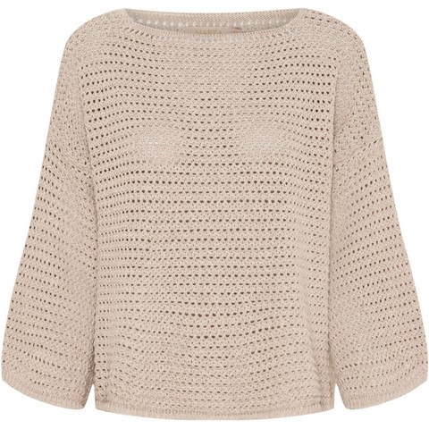 Marta puuvillaneule beige one size viimeinen kpl