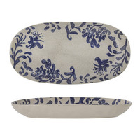 Petunia tarjoiluvati  hand painted stoneware