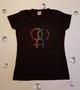 Pride Female Paita Naisten Lady Fit malli - Musta