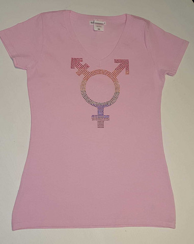 Pride Transgender Paita - Naisten Lady Fit malli, vaaleanpunainen