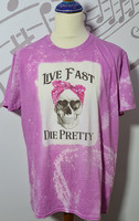 Ripper Style - Live Fast Die Pretty Skull Pinkki