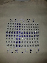 Suomi Finland - Suomenlippu strasseilla Kassi - vaalea