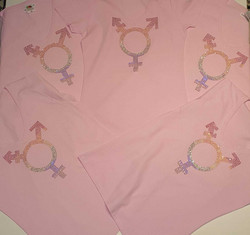 Pride Transgender Paita - Naisten Lady Fit malli, vaaleanpunainen