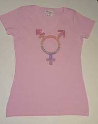 Pride Transgender Paita - Naisten Lady Fit malli, vaaleanpunainen