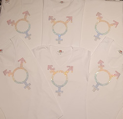 Pride Transgender Paita Lady Fit malli -Valkoinen