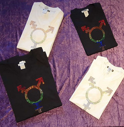 Pride Transgender Paita (Miesten paitamalli, musta)