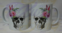 Floral Skull Kahvikuppi