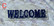 Welcome - Glitter ovikyltti (vaihtuvia kuoseja)