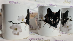 Blacky Blossom Cat - TiXu's BlinG 3D Mug Collection