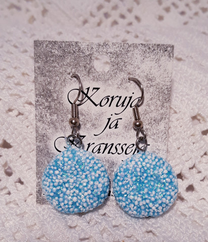 Siniset karkkikorvakorut
