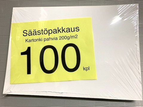 Kartonkia säästöpakkaus 100 kpl