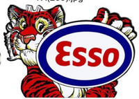 Huoltoasema Esso iso peltikyltti