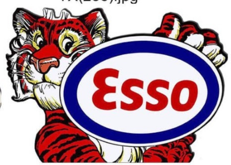 Huoltoasema Esso iso peltikyltti