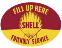 Huoltoasema Shell peltikyltti 