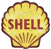 Huoltoasema iso Shell peltikyltti 