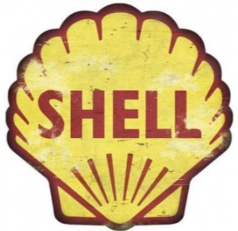 Huoltoasema iso Shell peltikyltti