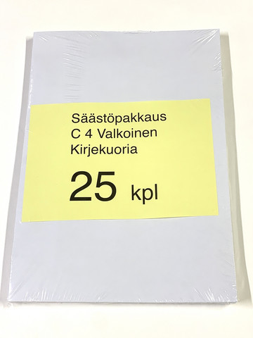 Kirjekuori C 4 Valk.  25kpl  6 pkt 1,50€ pkt