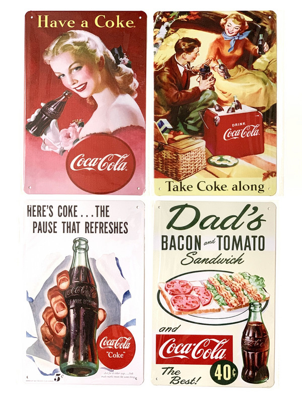 Coca-Cola metal signs