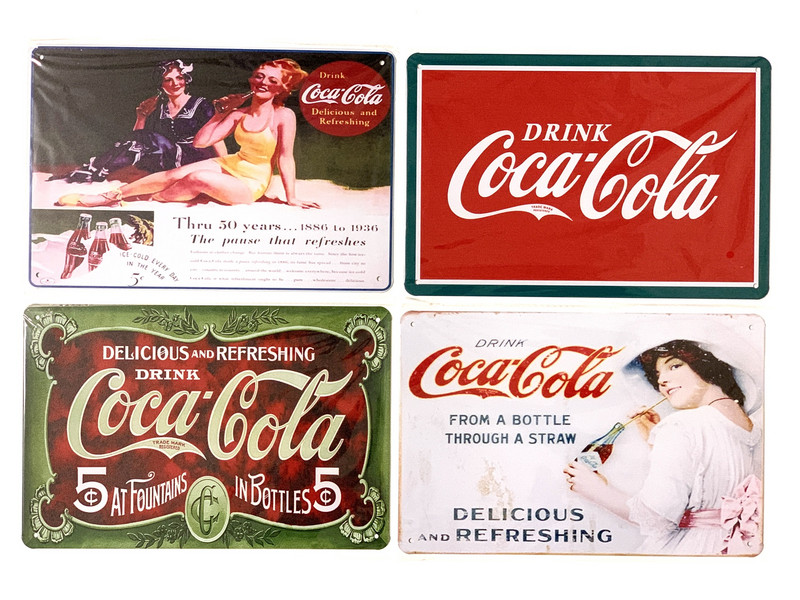 Coca-Cola metal signs