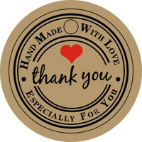 Korujen tuote ripustinlappu pyöreä Thank you 100 kpl