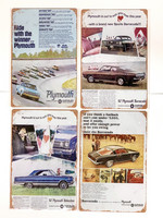 Nostalgisia  Plymouth autojen peltikylttejä 28 kpl 2,50€ kpl Ovh 10,00€ kpl