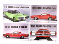 Nostalgisia  Dodge autojen peltikylttejä 29 kpl 2,50€ kpl Lajitelma 1