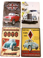 Nostalgisia  Eurooppa autojen peltikylttejä 29 kpl 2,50€ kpl lajitelma 2