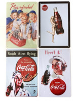 Nostalgisia Coca-Cola peltitauluissa 24kpl 2,50€ kpl. Lajitelma 5
