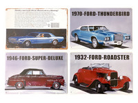Nostalgisia  Ford autojen peltikylttejä 35 kpl 2,50€ kpl Lajitelma 3