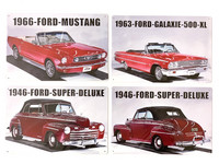 Nostalgisia  Ford autojen peltikylttejä 35 kpl 2,50€ kpl Lajitelma 3