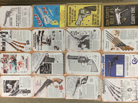 Iso erä nostalgisia Aseiden peltikylttejä 61kpl